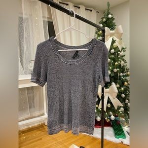 Ann Taylor Cozy Winter Elegance: Charcoal Knit Top